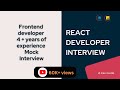 React Interview | Frontend Developer  |  React interview questions 5 to 8 years 2023 #reactjs