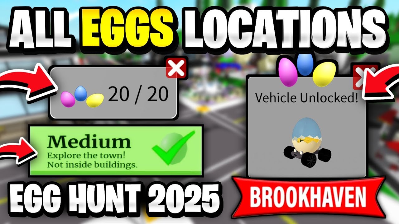 Medium Mode All 20 Medium Mode Eggs Locations In Roblox Brookhaven