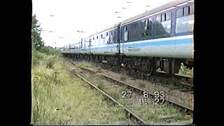 RAILFREIGHT CLASS 20s.20087@20132 Skegness sidings to station 27 8 93.Neil Hayton railway memories