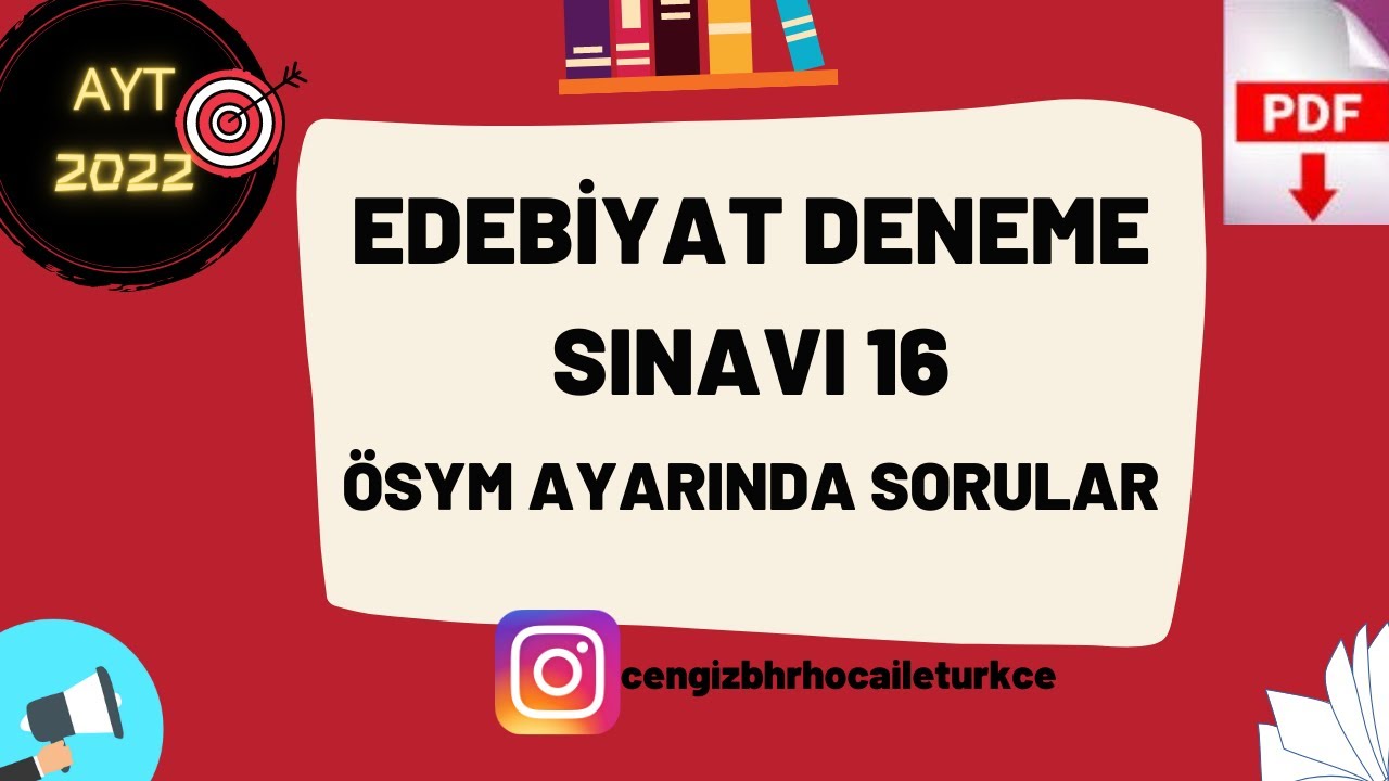 AYT EDEBİYAT DENEME SINAVI #16 -2022- #EDEBİYAT ÇÖZÜYORUZ - YouTube