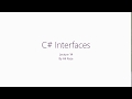 Lecture 14 : Interfaces C# URDU