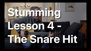 Strumming Lesson 4 - The SNARE HIT | Tom Strahle | Basic Guitar | Easy Guitar