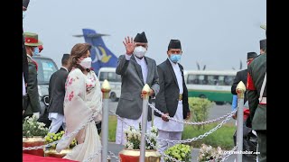 🔴LIVE: Tribhuwan Int'l Airport, प्रधानमन्त्रि शेरबादुर देउवा जम्बो टोली सहित भारत प्रस्थान