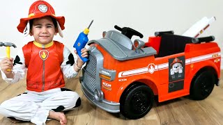 Marshall Fire Truck Battery-Powered Ride On Toy Vehicle