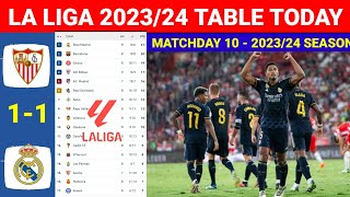Spain La Liga Table Updated Today Sevilla vs Real Madrid 1-1 ¦ Laliga 2023/24 Table & Standings