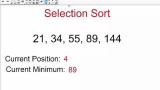AP Computer Science A - Chapter 4 Selection Sort Algorithm