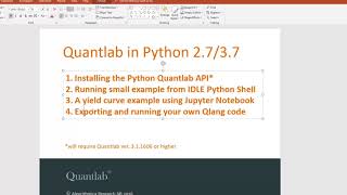Quantlab in Python - a Primer