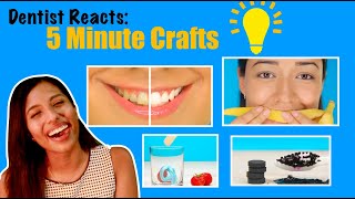 CHARCOAL TEETH WHITENING? DIY BRACES? | Dentist Reacts to 5 Minute Crafts Dental Tricks | Dr. Mihika