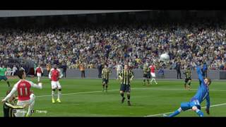 FC Arsenal perfect  header by Mesut Ozil against Sergio Ramos after Gibbs cross Fifa 16 Online