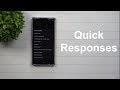 Samsung Quick Responses