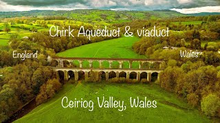 Chirk Aqueduct, Wales, 4K, Drone