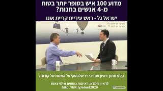 מדוע 100 איש בסופר יותר בטוח מ 4 אנשים בחנות? - חלק 7 מתוך 13- דני וידיסלבסקי בראיון עם ישראל גל