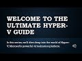 The Ultimate Hyper V Guide Introduction to Mastering Hyper V and Chapter 01