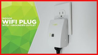 WiOn 50050 Indoor WiFi Plug With 1 Grounded Outlet, White