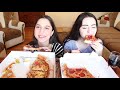 papa johnes vs dominos ПИЦЦА mukbang ask fatima aykaemilly