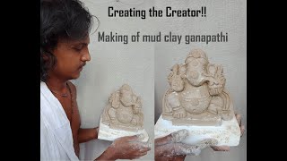 Simplest making of lord ganesha | mud clay | pillaiyar | vinayakar chathurthi | handmade ganapathy |