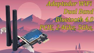 Adaptador WiFi FENVI FV-AC 1200, Dual Band, Bluetooth 4.0, PCIE, 2.4Ghz, 5Ghz