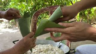 Mama and I making balisongsong in the Philippines #binamban #balisongsong #philippines