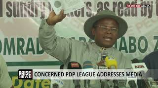 CONCERNED PDP LEAGUE ADDRESSES MEDIA