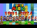 Evolution of 2D Super Mario Games: First Levels (1985-2024)