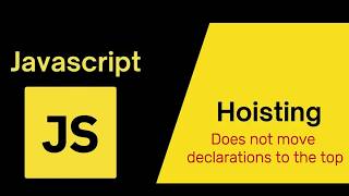 Hoisting in Javascript #javascript #frontend #reactjs