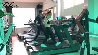 A Couple perform a great Dance in Gym  - Shape of You