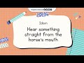 English Idiom and Meanings | Hear something straight from the horse's mouth with sound 📖