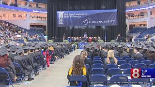 Lamont delivers commencement address at CCSU