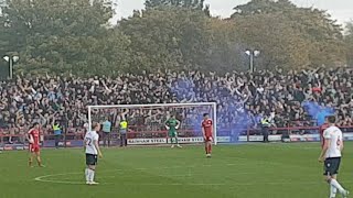 ACCRINGTON STANLEY VS BOLTON WANDERERS *PYRO AND PITCH INVADERS*
