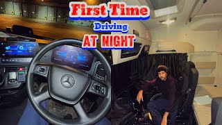 First Night Shift as a Truck Driver | Trucking Vlog @TruckerHasnaat