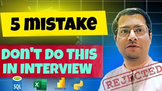 Top 5 Mistake Avoid Data Analytics interview
