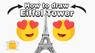 How To Draw The Eiffel Tower Paris France & French Drawings