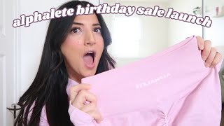 alphalete birthday sale try on | the MOST flattering leggings \u0026 shorts! NEW Amplify, Aura \u0026 Revive