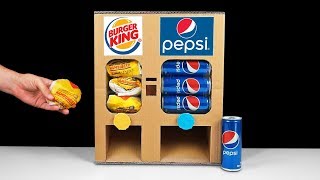 How to Make Burger King and Pepsi Vending Machine from Cardboard