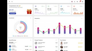 Angular 18 + Material Admin Dashboard Template Working Demo