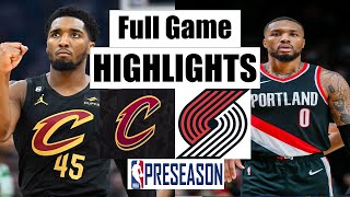 Portland Trail Blazers VS Cleveland Cavaliers FULL GAME  Highlight |2022 NBA Regular Season