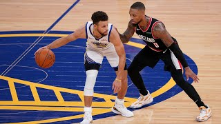 Stephen Curry vs Damian Lillard! Blazers Dominate! 2020-21 NBA Season