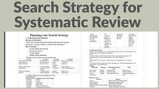 Search Strategy For Systematic Review