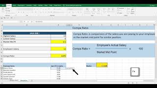 What is Compa Ratio, How to calculate compa ratio in excel for employee data PART 1