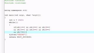 Problem #5 euler in C++