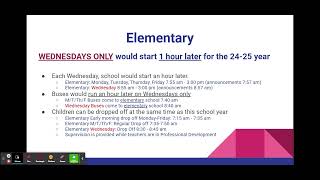 Proposed Calendar Changes to 2024-25 School Year