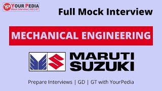 Mock Interview for Maruti Suzuki Mechanical | Offline Placement Interview preparation with YourPedia