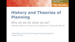 History and Theories of Planning AICP Exam Review Fall 2023