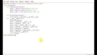 Python program to add two distances using class
