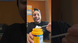 Let’s try a weird snack! Cornstarch! #cornstarch #tastetesting #foodreview #eatingcornstarch