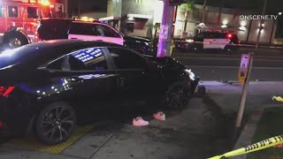 Pursuit ends in crash in Long Beach