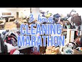 WHOLE HOUSE CLEAN WITH ME MARATHON / 3 HOURS OF CLEANING , DECLUTTERING, ORGANIZING, LAUNDRY & MORE