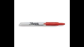 Sharpie PMFRTR Retractable Permanent Marker   Fine Point, Red