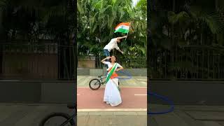 Maa Tujhe Salaam - vande Mataram || Maa Tujhe Salaam Status | Cycle stunt | #india #viral