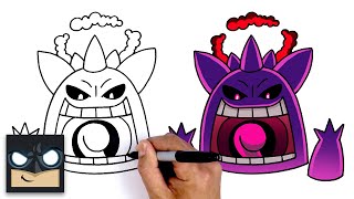 How To Draw Gigantamax Gengar | Pokemon Sword and Shield
